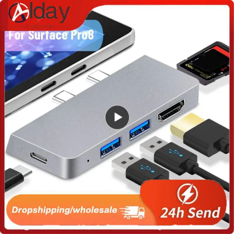 

Usb-c Hub Type C Extensor Multifunctional Pc Accessories Usbc Dock Concentrator Memory Card Slot Reader Aluminum Alloy Converter