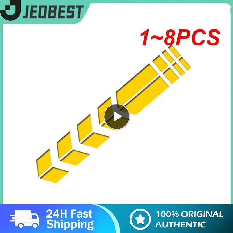 

1 ~ 8 шт. красочные наклейки со стрелками и полосками для мотоцикла, паста для крыла мотоцикла, водостойкие жиростойкие светоотражающие наклейки, Декор