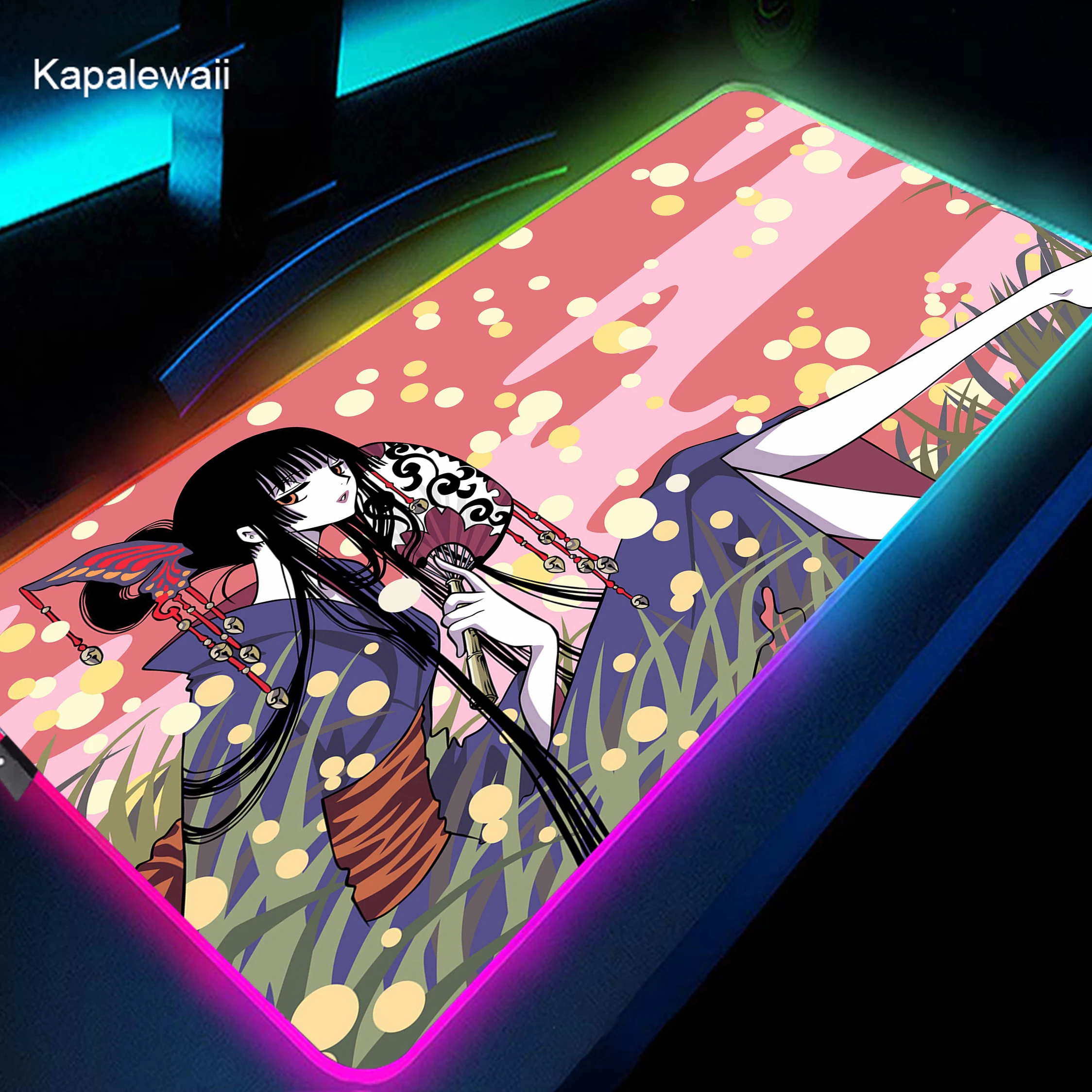 

RGB xxxHOLiC Mousepad Anime Gaming Accessories 90x40 Rubber Gamer Keyboard Desk Mat Computer Mausepad Pc Gamer Mouse Pad For LOL