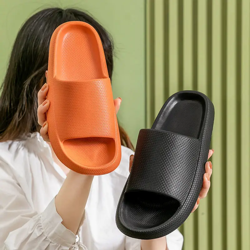 YOROUUP Thick Bottom Sandals Women Slippers Casual Indoor Bedroom Slippers Non-slip Bathroom Sandals Men Soft Soled Shoes Male