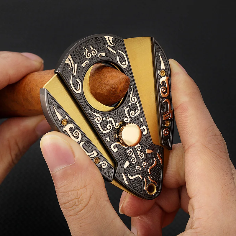 Резак для сигар рельефный резец из нержавеющей стали острый двухсторонний резак