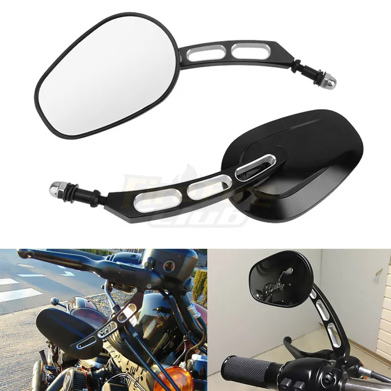 Motorcycle Rearview Rear View Mirrors Glass Back Side Mirror Right Left For Harley 883 1200 48