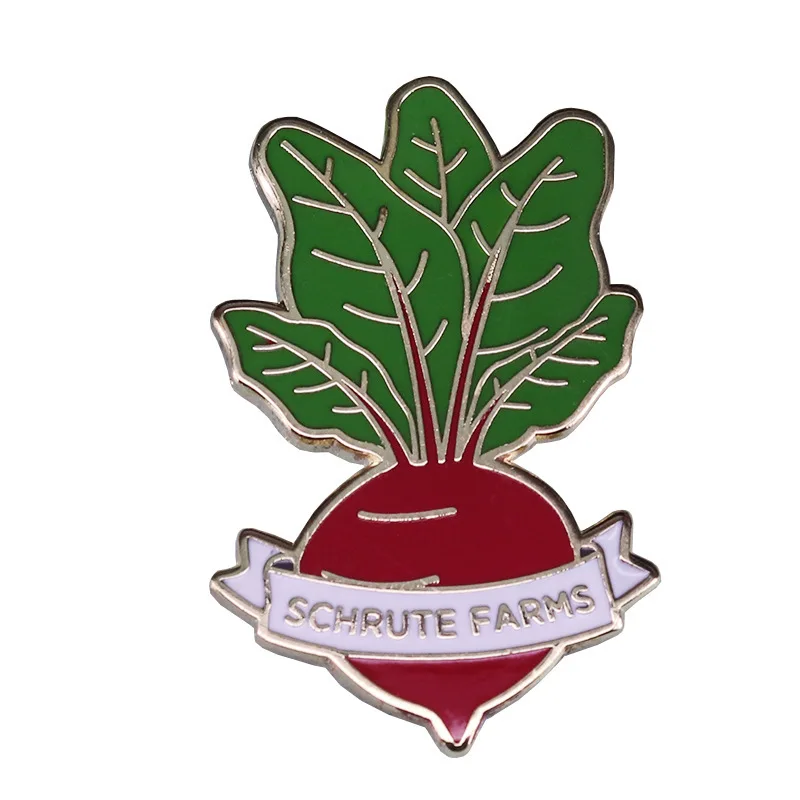 

Red Radish Enamel Pin Wrap Clothes Lapel Brooch Fine Badge Fashion Jewelry Friend Gift
