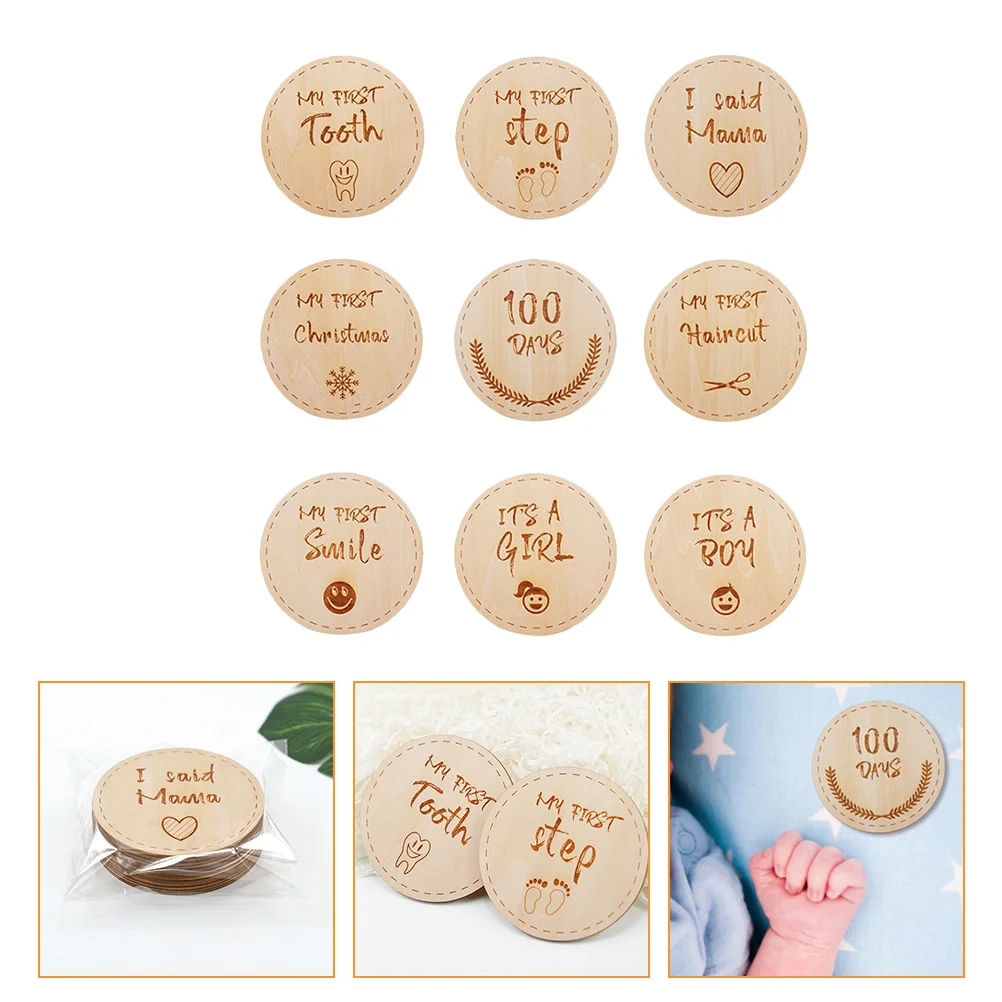 

1 Set Baby Haircut Memory Milestone Cards Newborn 100 Days Photography Props