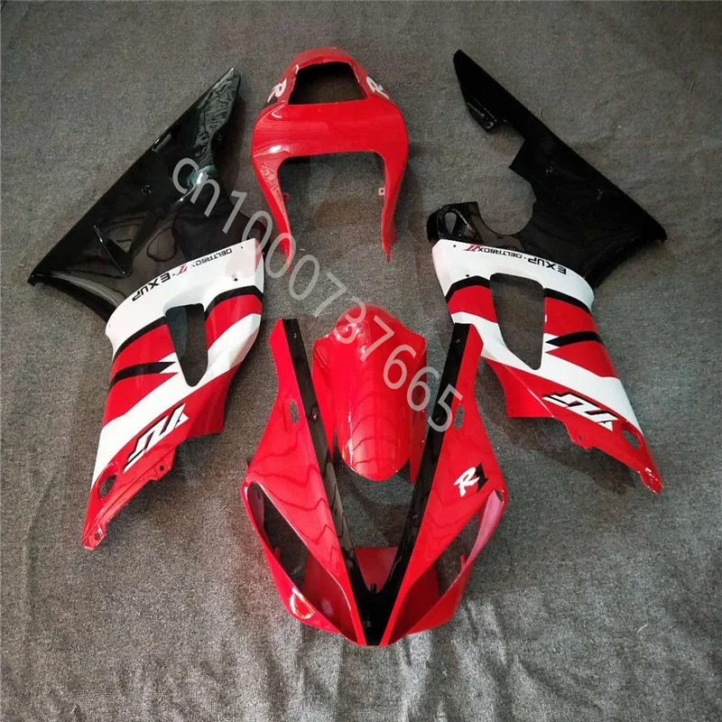 

Injection Fairings Kit BodyWork For YAMAHA YZF R1 2000-2001 00 01 red white black Unpainted Motorcycle Fairing