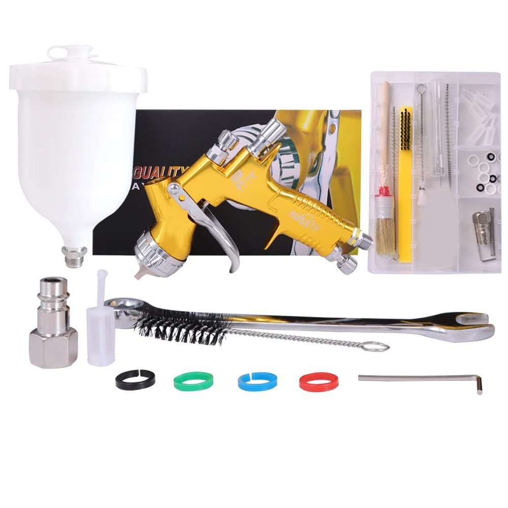 Профессиональный пистолет для рисования GTI Pro TE20/T110, сопло 1,3/1,8 мм, Аэрограф на водной основе с комплектом инструментов для очистки и ремонта