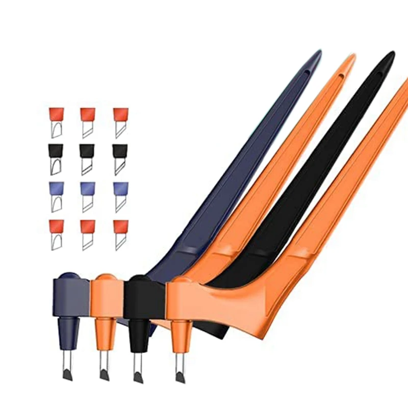 

Craft Cutting Tools 4 Pack With 360-Degree Rotating Blade (12 Carbon Steel Blades 4 Of Each Type -15°, 30°, 45°) Knives
