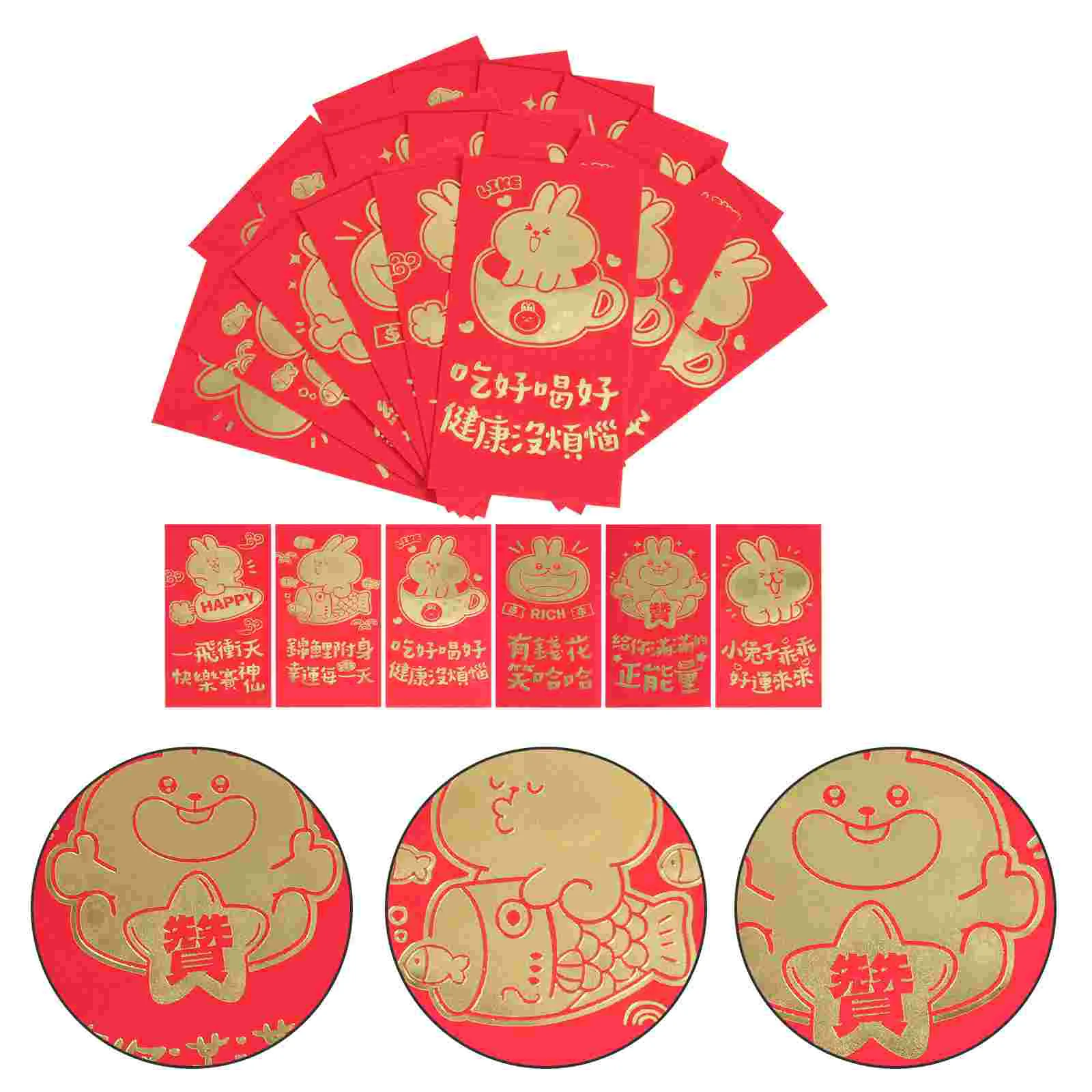 

Red Year Rabbit Packet Money Packets Envelopes Festival Bag New Envelope Spring Gift Zodiac Paper Hongbao Cash Luck Chinese