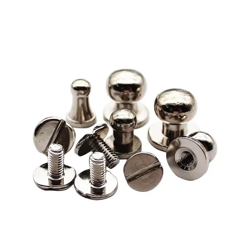 

Silvery Sam Brown Button Screw Studs Round Head Browne Monk Rivets
