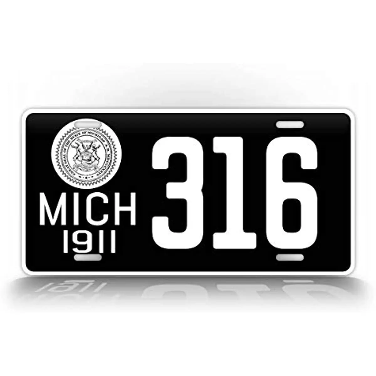 

Индивидуальная антикварная копия 1911, номерной знак штат Мичиган, персонализированный индивидуальный любой текст, автомобильная бирка, настенное украшение, металлический настенный знак