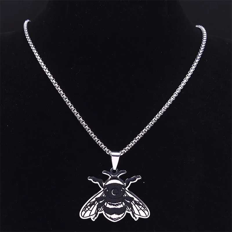 2023 Викка Би Лун Готическая подвеска на цепочке из нержавеющей стали для женщин и мужчин серебристого цвета панк-украшение подарок N3352S0