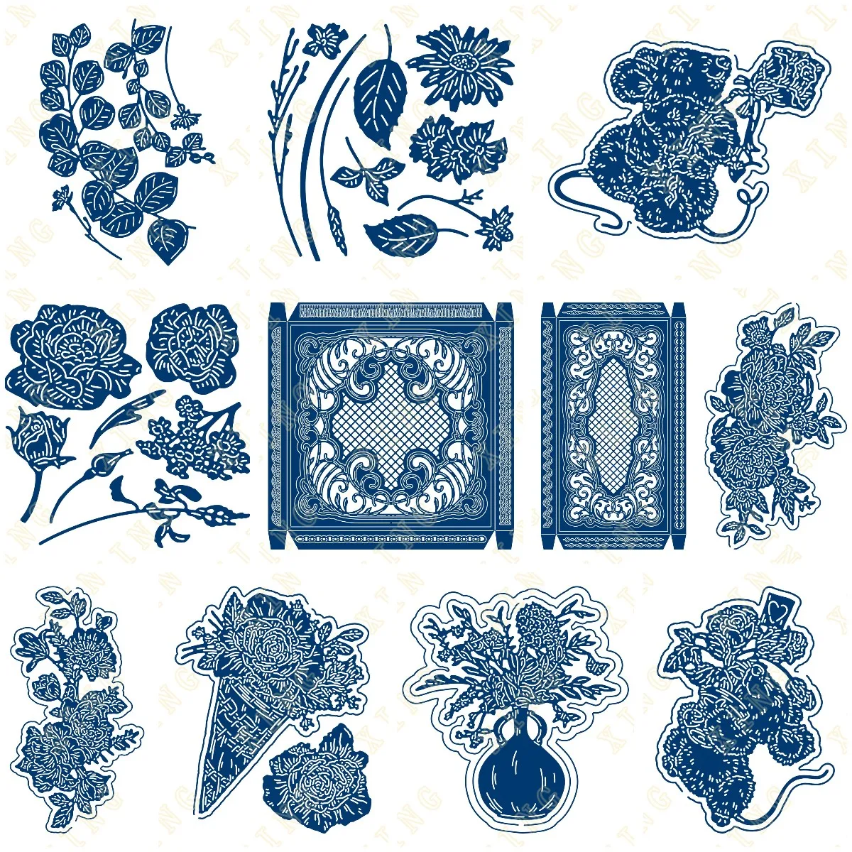 

New Cut Die Rose Flowers Metal Cutting Dies Scrapbook Diary Decoration Stencil Embossing Template Diy Greeting Card Handmade