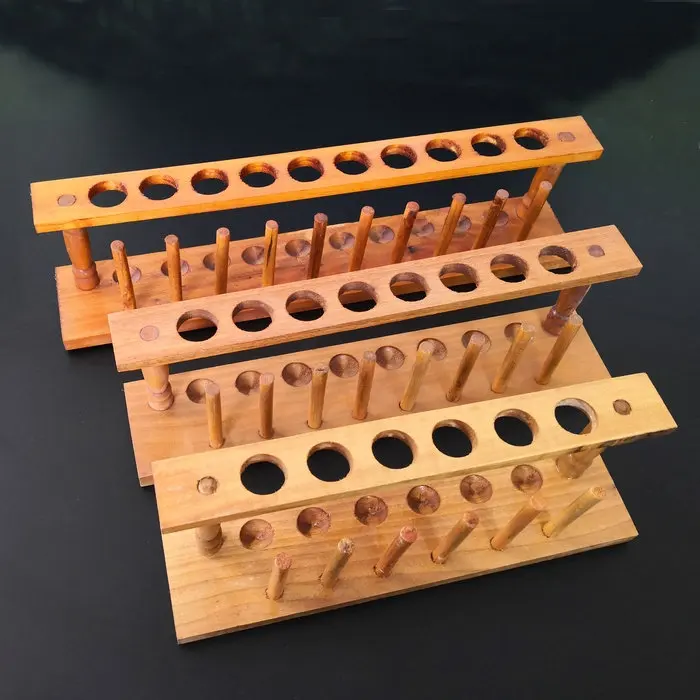 

High quality wooden test tube rack 6,8,10,12 holes holder test tube stand pore size 21mm