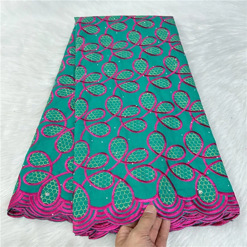 

5+2 yard With Scarf Swiss lace fabric Dry lace embroidery African 100% cotton fabrics Swiss voile lace Dubai style 9L120102