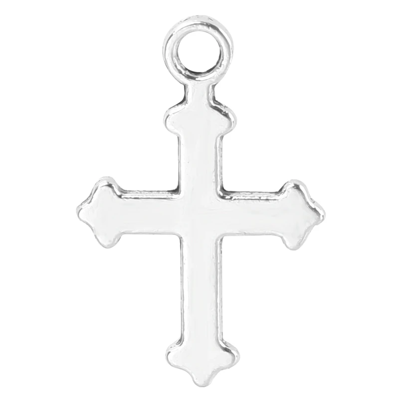 

50pcs/Lot Simple Style Antique Silver Cross Charms Alloy Pendant For Necklace Earrings Bracelet Jewelry Making Diy Accessories