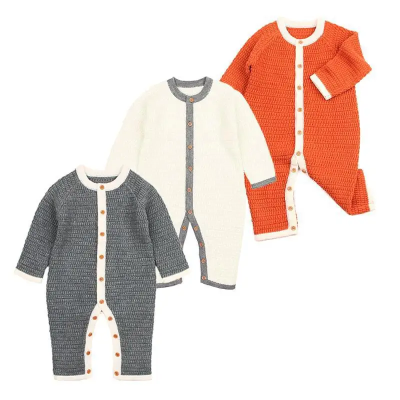 

Baby Winter Bodysuit Newborn Cotton Clothing Children Clothes Girls Long Sleeves Jumpsuit Boys Kniting Sweater Casual Body Suit
