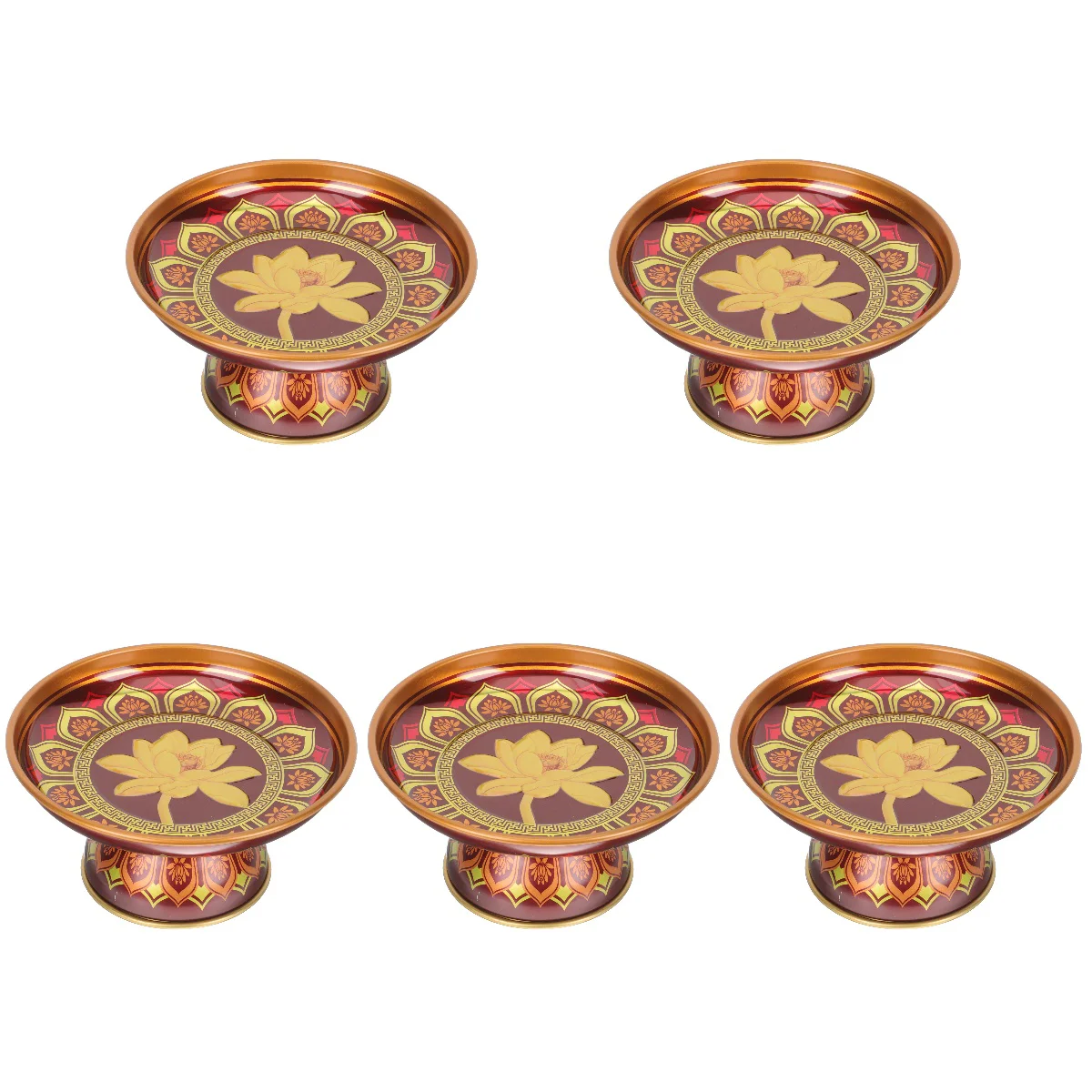 

5x Plate Serving Tray Offering Tinplate Offering Plate Offering Plate Snack Dessert Plate