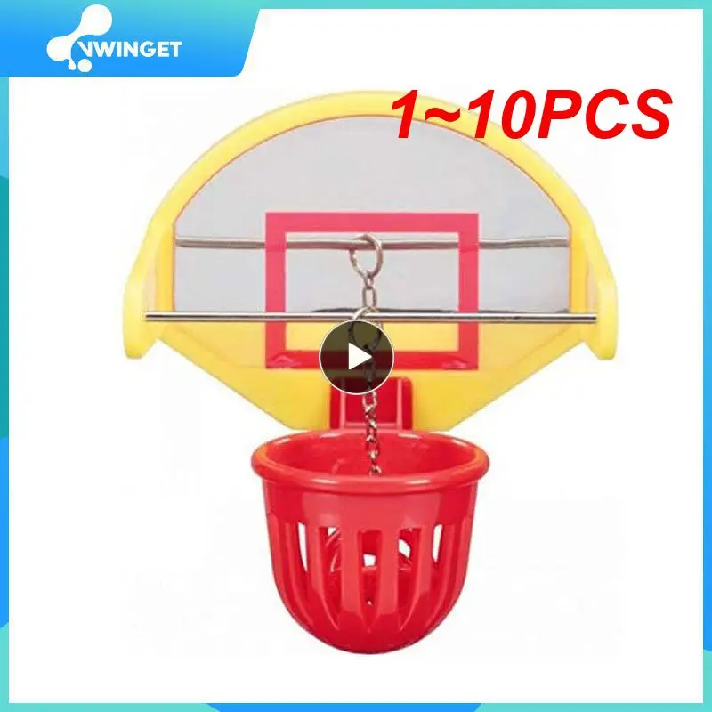 

1~10PCS Funny Parrot Birds Toys Mini Basketball Hoop Props Parakeet Bell Ball Chew Toy Pet Supplies