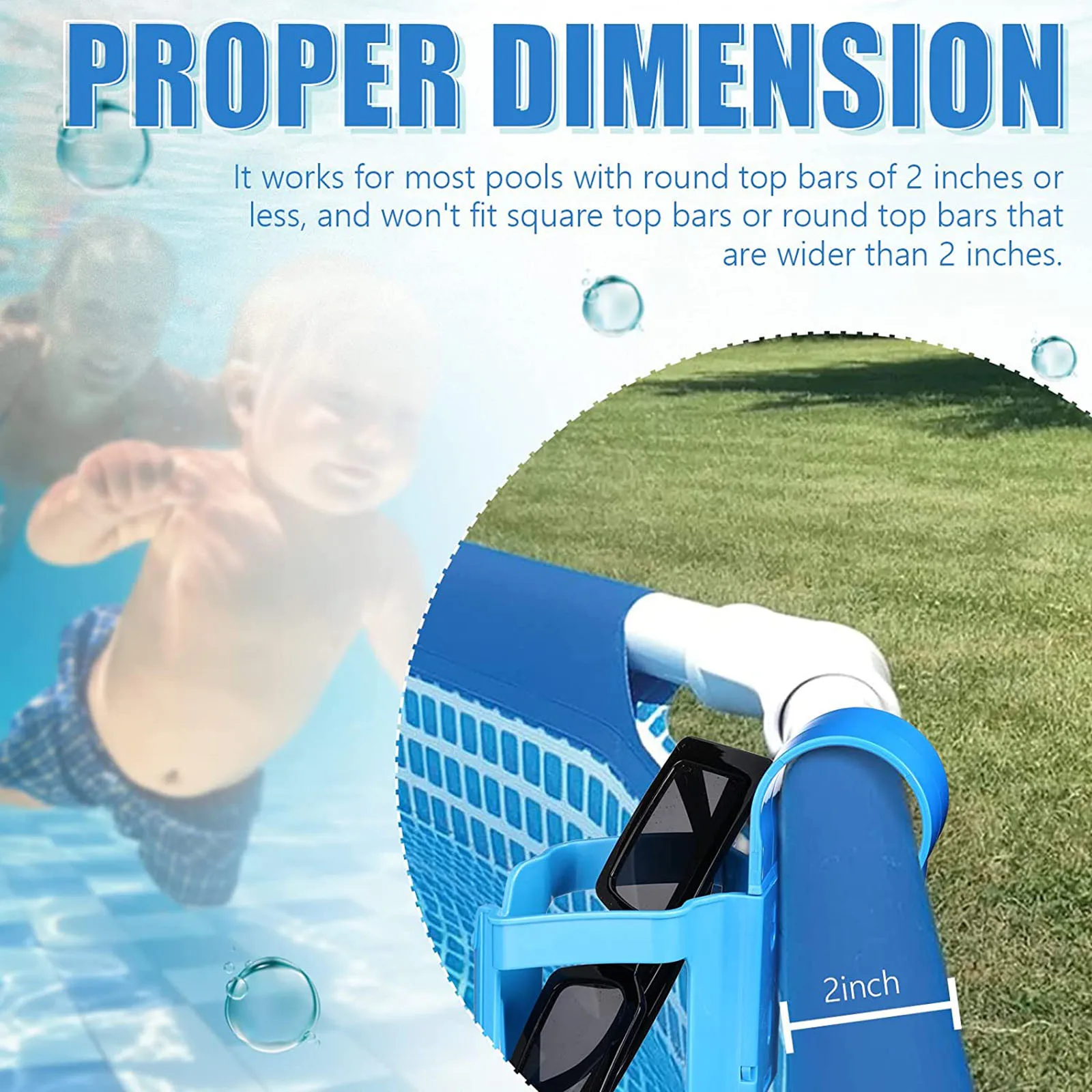 

Plastic Water Cup Hanging Holder Container Hook Pool Beer Cup Holder Swimming Pool Accessories Anti-Overflow Cup Holder