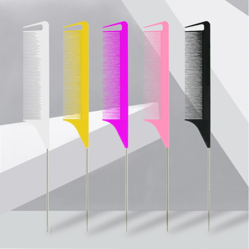 

2pcs Professional Hair Salon Hair Dyeing Tools Hair Picking Combs Pan Hair Combs Hair Extension Combs Barber Styling Tool