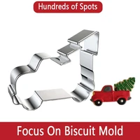 christmas pickup trucks biscuit mould xmas decor stainless steel cookie cutters sugarcraft fondant cake tools toppers pastry