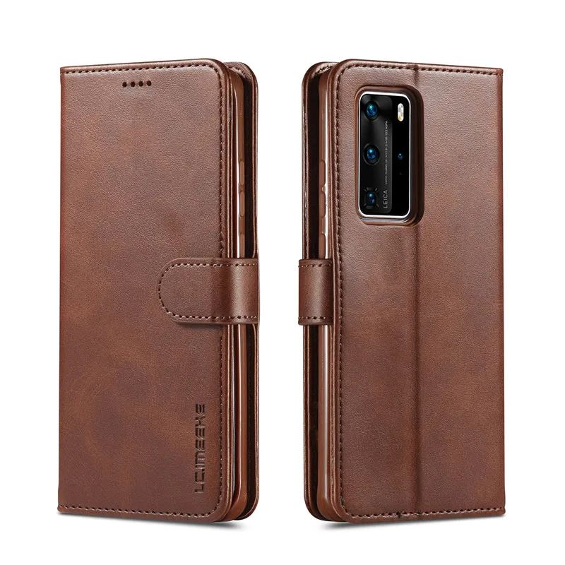 Новый модный роскошный кожаный чехол-кошелек с откидной крышкой для Huawei P40