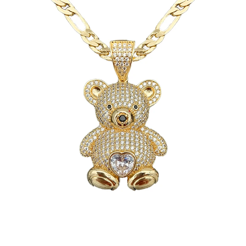 Fashion Bear Luxury Necklace Women's Fashion Bear Necklace Pendant Gift for Friends and Family