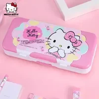 hello kitty animation fashion cartoon stationery box three layer large capacity students cute pink pencil case
