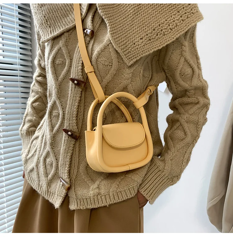 

Mini Crossbody Bags For Women Solid Color Leater Cute Shoulder Purse Daily Girls Messenger Phone Bag Top Handle Clutches Purses