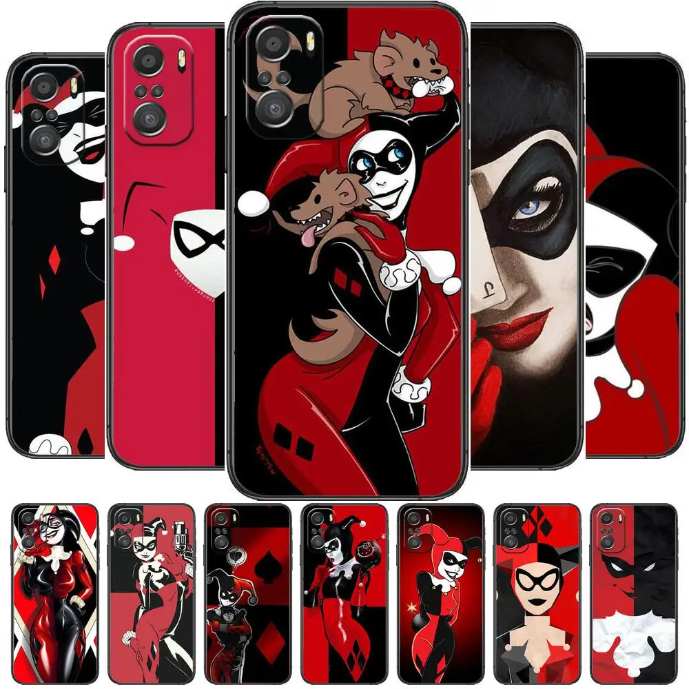 

funny clown girl Phone Case For xiaomi redmi 11 Lite pro Ultra 10 9 8 MIX 4 FOLD 10T Black Cover Silicone Back Prett