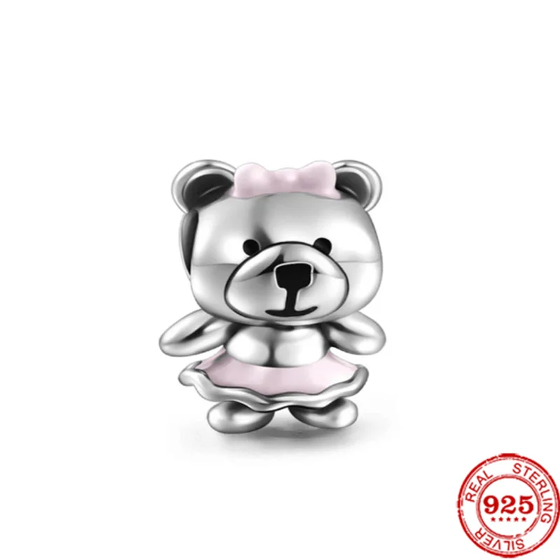 Новинка Лидер продаж 925 Серебряная чашка кошки сердцебиение медведь мальчик