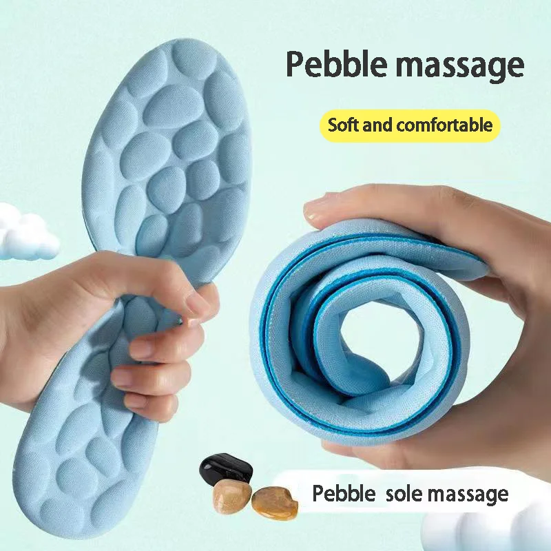 

2022 Pebble Massage Orthopedic Sports Insoles Soft Breathable Analgesic Shock-Absorbing Memory Foam Insole for Man Women Comfort
