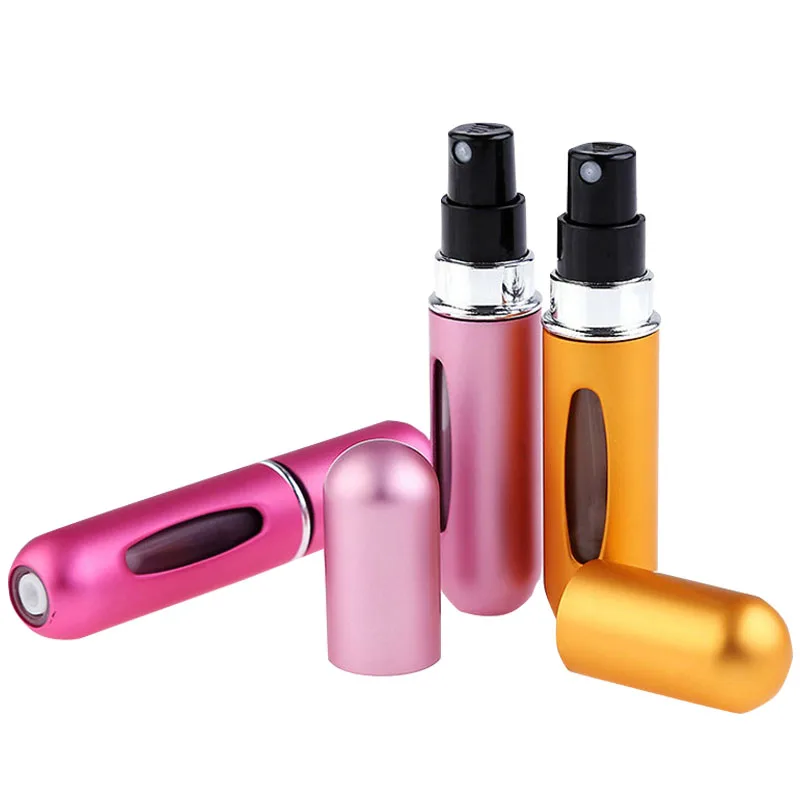 

5ml 8ml Portable Mini Refillable Perfume Bottle With Spray Scent Pump Empty Cosmetic Containers Atomizer Bottle For Travel Tool