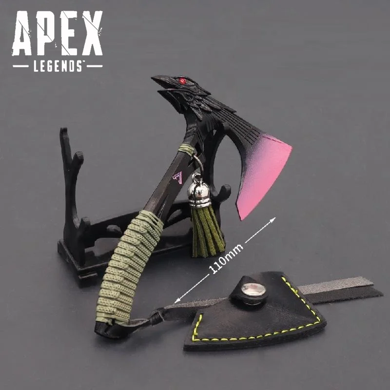 

15CM Apex Legends Game Bloodhound Heirloom Diamond Raven Bite Hand Axe Weapon Keychain Alloy Model Children's Holiday Boy Gift