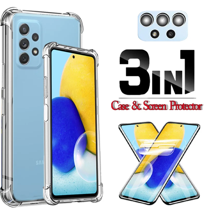 

galaxy a72, capinha for samsung galaxy a72 4g pelicula for samsung a72 5g shockproof case samsungA53 a 72 silicon cover A72 a 53 hydrogel protector samsung a72 4g capa