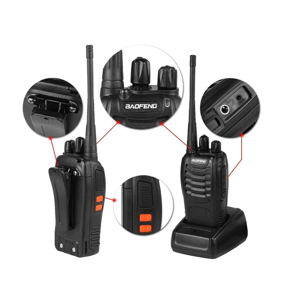 1pcs and 2pcs Baofeng BF-888S walkie talkie 888s UHF 400-470MHz Channel Portable two way radio bf-888s 16 communication channels