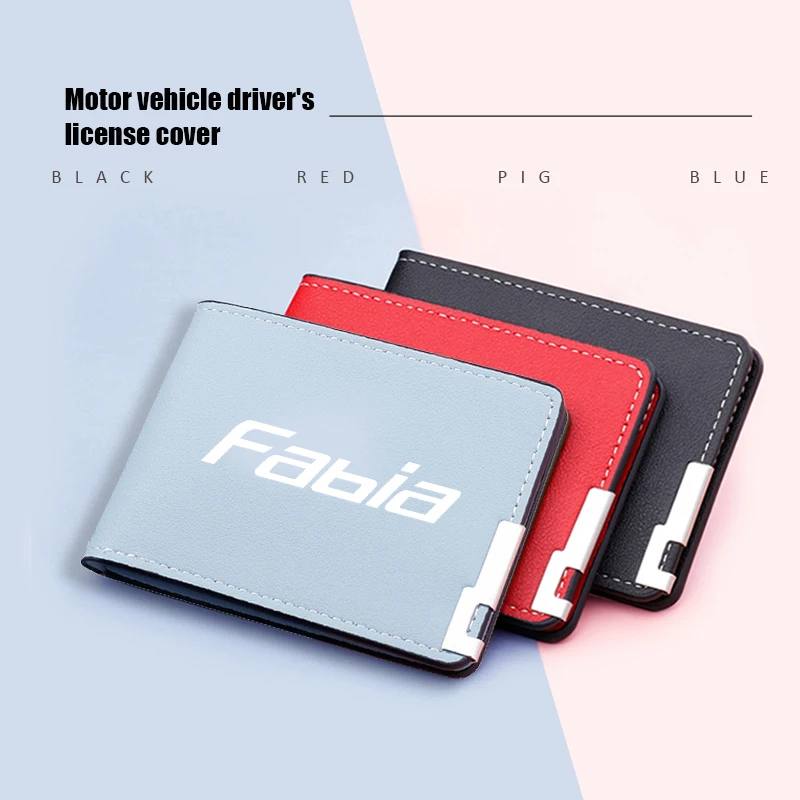 

For Skoda Fabia Citigo Kamiq Octavia Superb Karoq Kodiaq Rapid Roomster Scala Auto Driver License Cover PU Leather Accessories