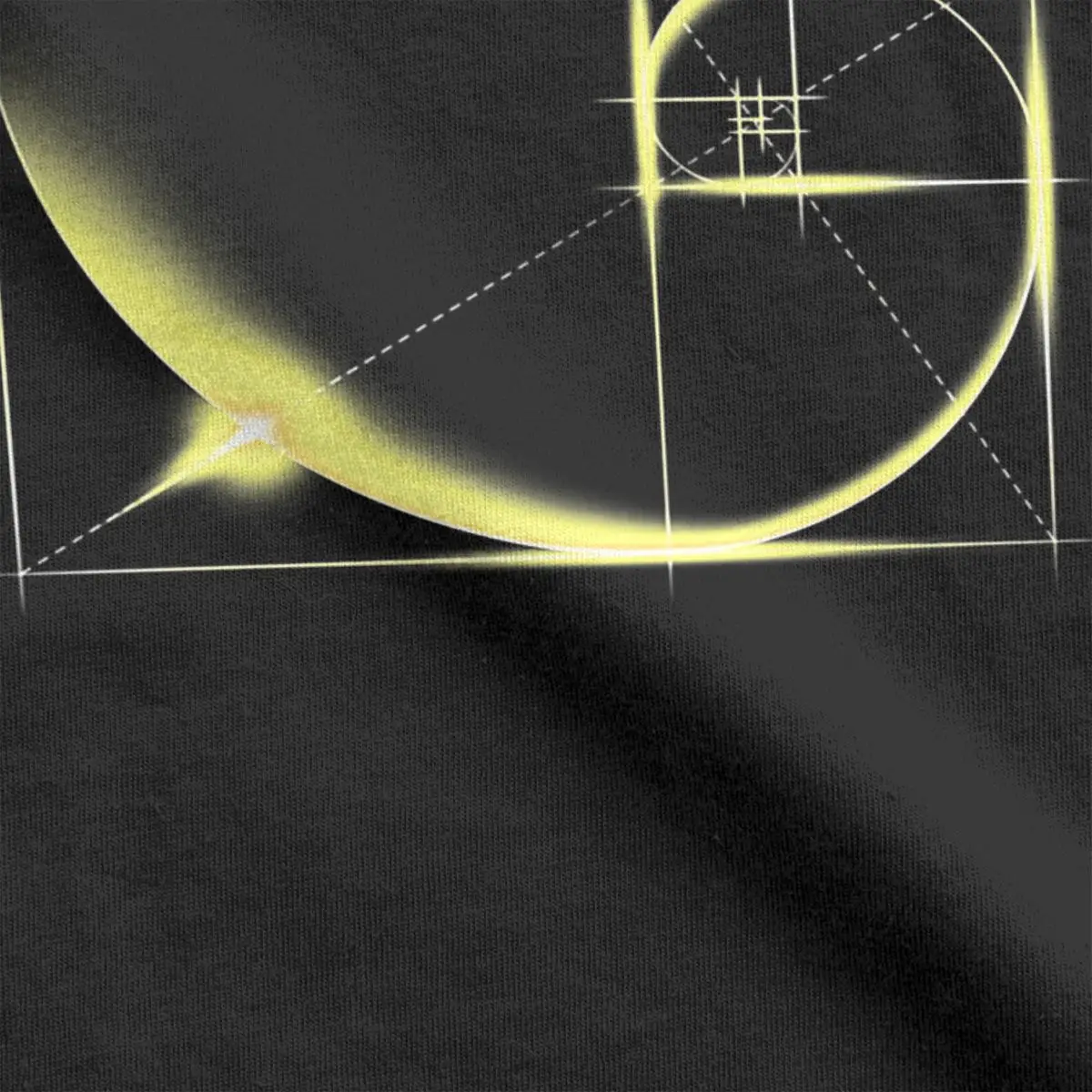 Мужские и женские футболки Fibonacci с золотым соотношением золотистых типов