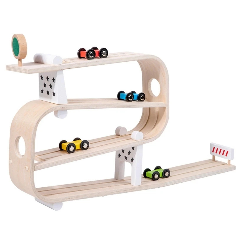 

Wooden Racing Car Wooden Track Car Visual Tracking Toy Car Run Track Montessori Educational Toy Early Educational Toy