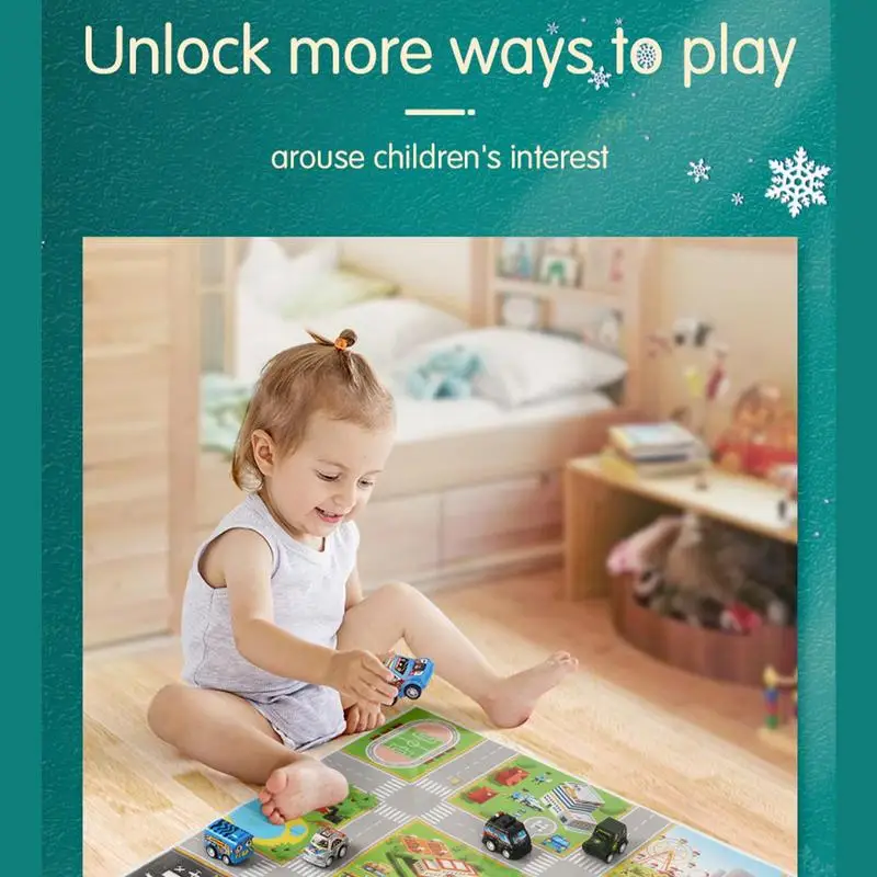 Игрушечный автомобиль календарь обратного отсчета машинки с откатом 24 дня