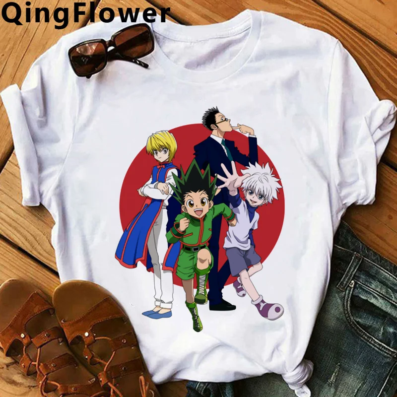 

Аниме Hunter x Hunter Killua Hisoka juдзютсу Kaisen Gojo Satoru одежда мужские Графические футболки женские tumblr размера плюс футболка kawaii
