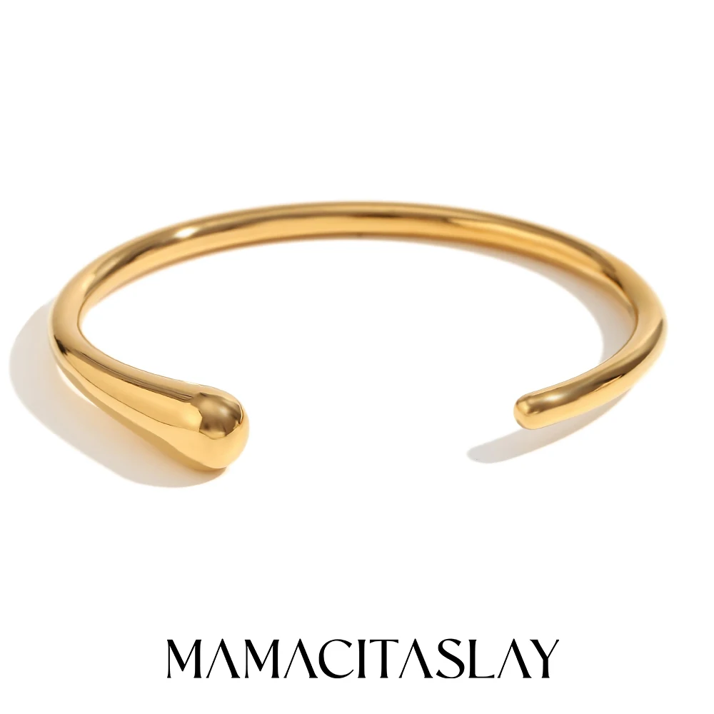 Классические минималистичные Открытые Браслеты MamacitaSlay с двойной головкой 8 9 мм