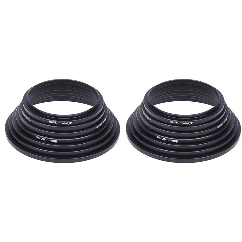 

2 комплекта 49 мм 52 мм 55 мм 58 мм 62 мм 67 мм 72 мм 77 мм металлический фильтр для объектива камеры повышающие кольца для объектива адаптер крепление
