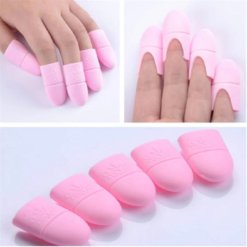 

10pcs Nail Polish Clip Soak Off Silicone Cap UV Gel Lak Remover Wraps Degreaser Cleaner Tips Fingers Cover Varnish Manicure Tool