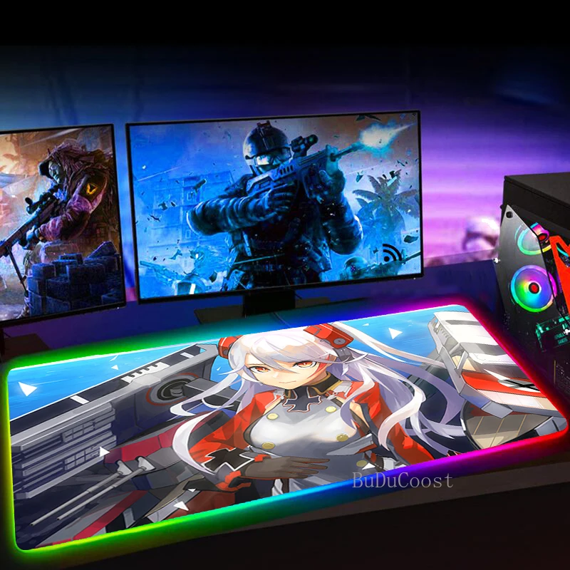 RGB Azur Lane Gaming Mouse Pad Anime Mousepad Keyboard Mat L 60X30 Mause Rubber No-slip with Backlit Tapis De Souris 90X30 |