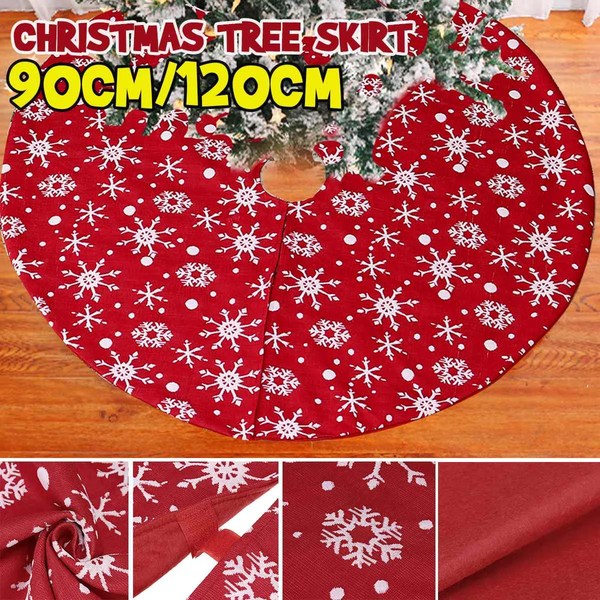 

35/48 Inch Snowflake Xms Tree Dress 2022 Christmas Decoration New Year Home Decoration Christmas Carpet Ornaments