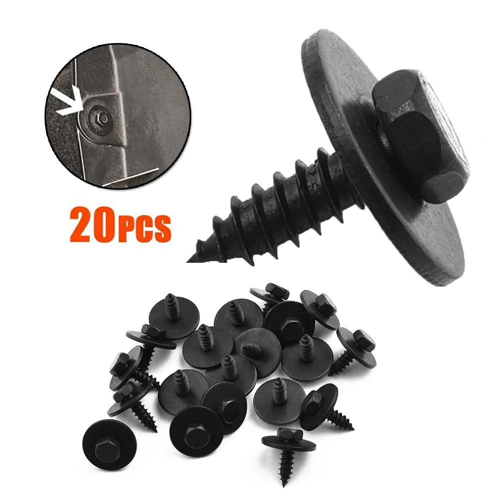 

Clips Retainer Clips Easy To Use Practical Replacement Access Components Fender Trim 20X Air Duct Auto Black Car