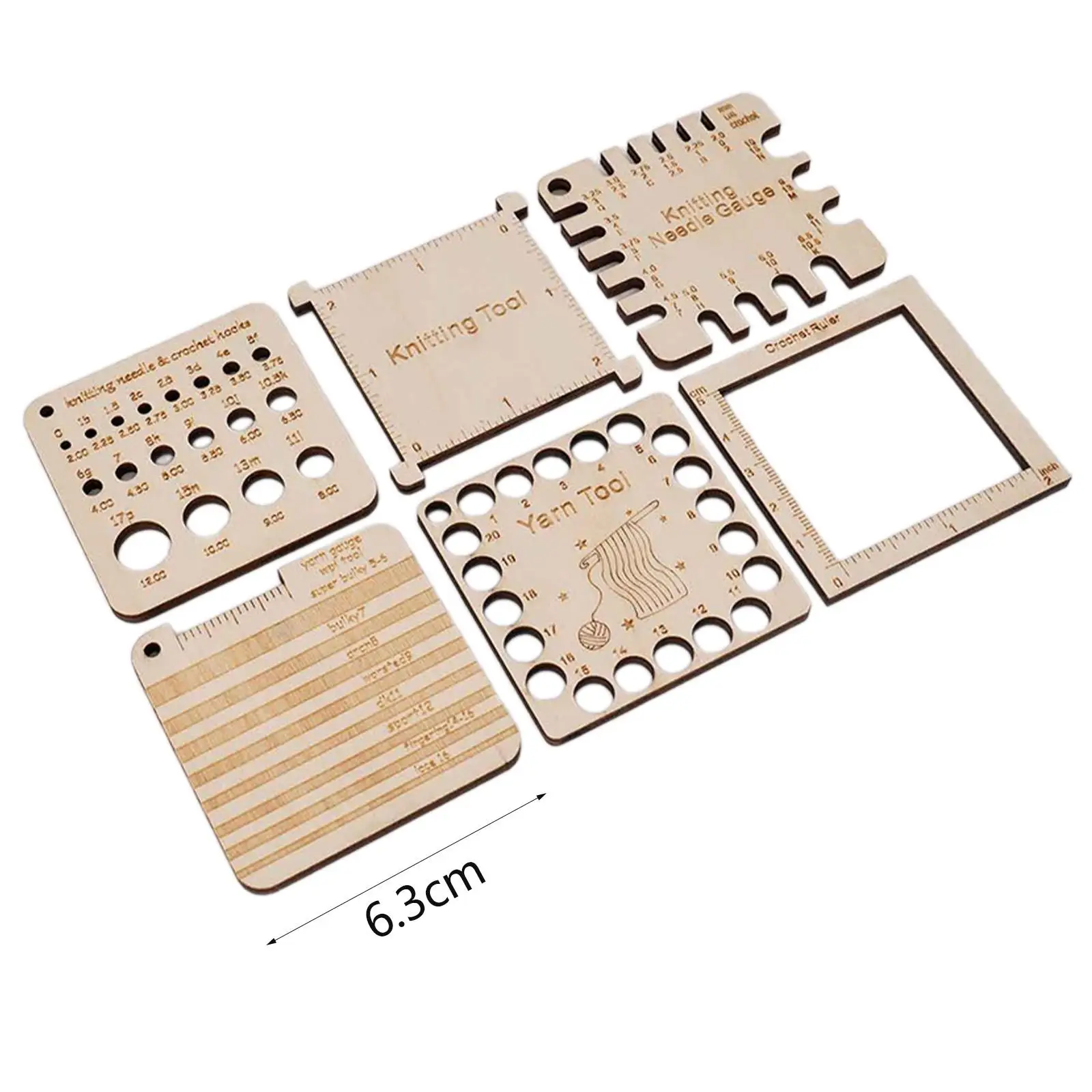 6 шт. ручка-линейка для вязания