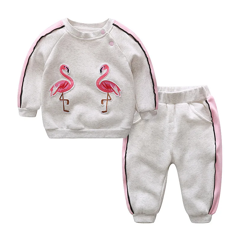 

Autumn and Winter Children's Clothing Baby Girls Outing Two-piece Suit Infant Clothes Baby Boys Cartoon Top Kids Trousers Sets