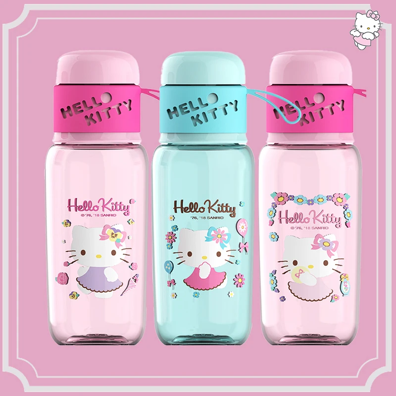 

Hellokitty детская чашка для воды Kawaii Pp пластиковая Осенняя устойчивость Милая аниме 370 мл Водонепроницаемая портативная практичная Детская под...